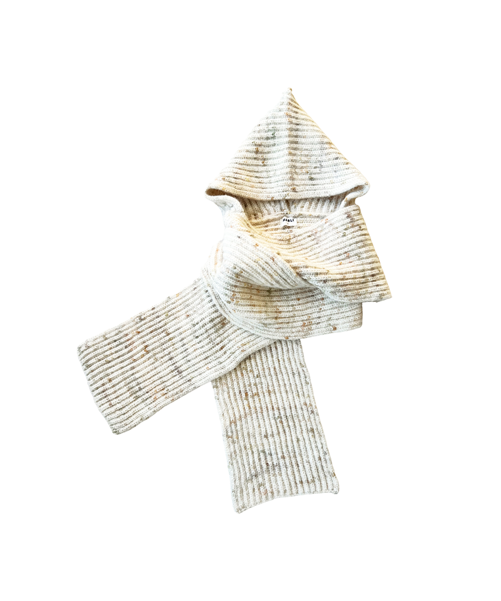 Blewog Hooded Scarf - Moss Speckle – MABLI