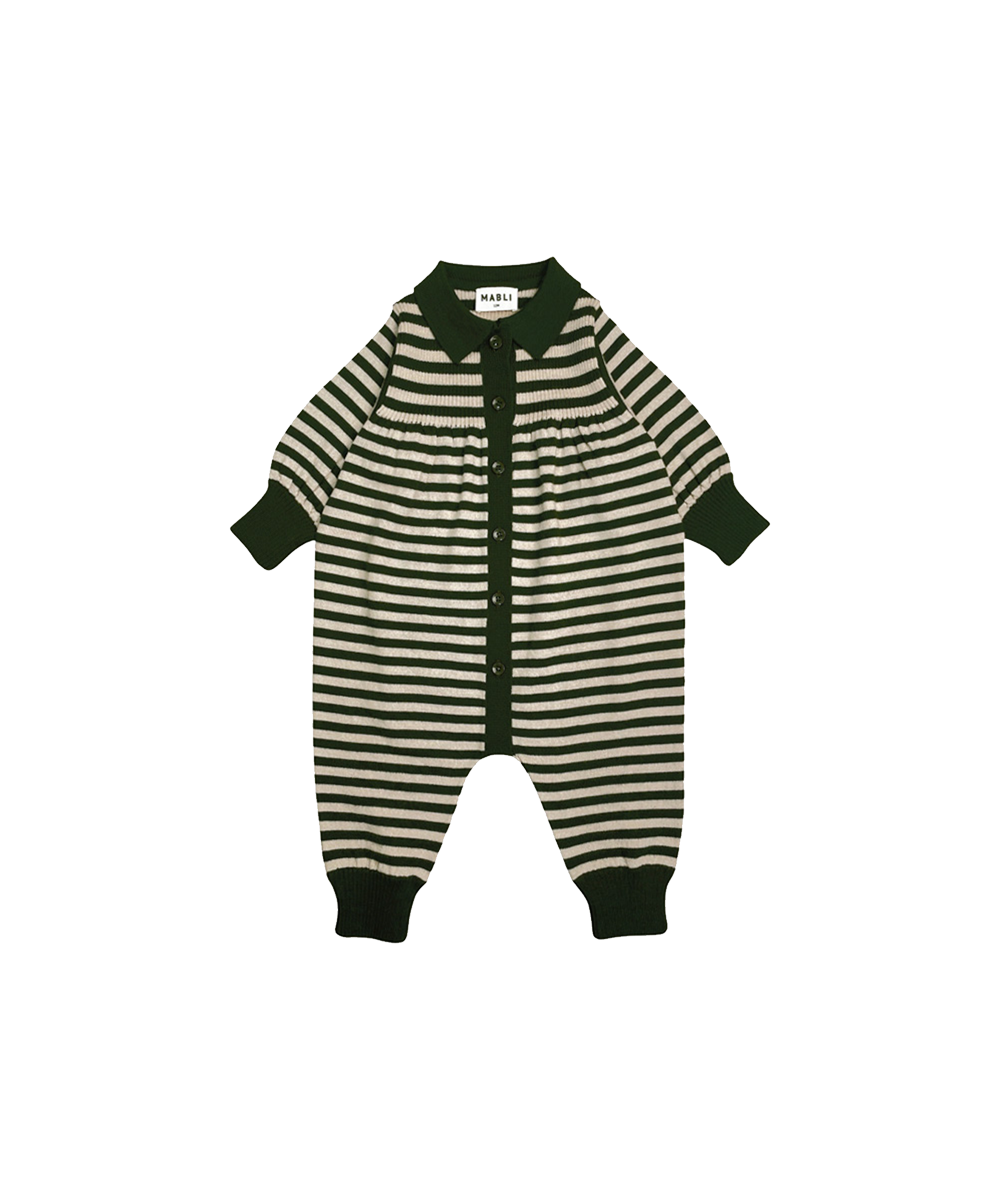Artist Romper - Ivy Stripe – MABLI Artist Romper - Ivy Stripe – MABLI