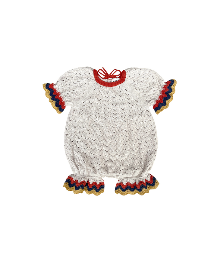 Marine Romper - Shell Melange  - Organic Cotton