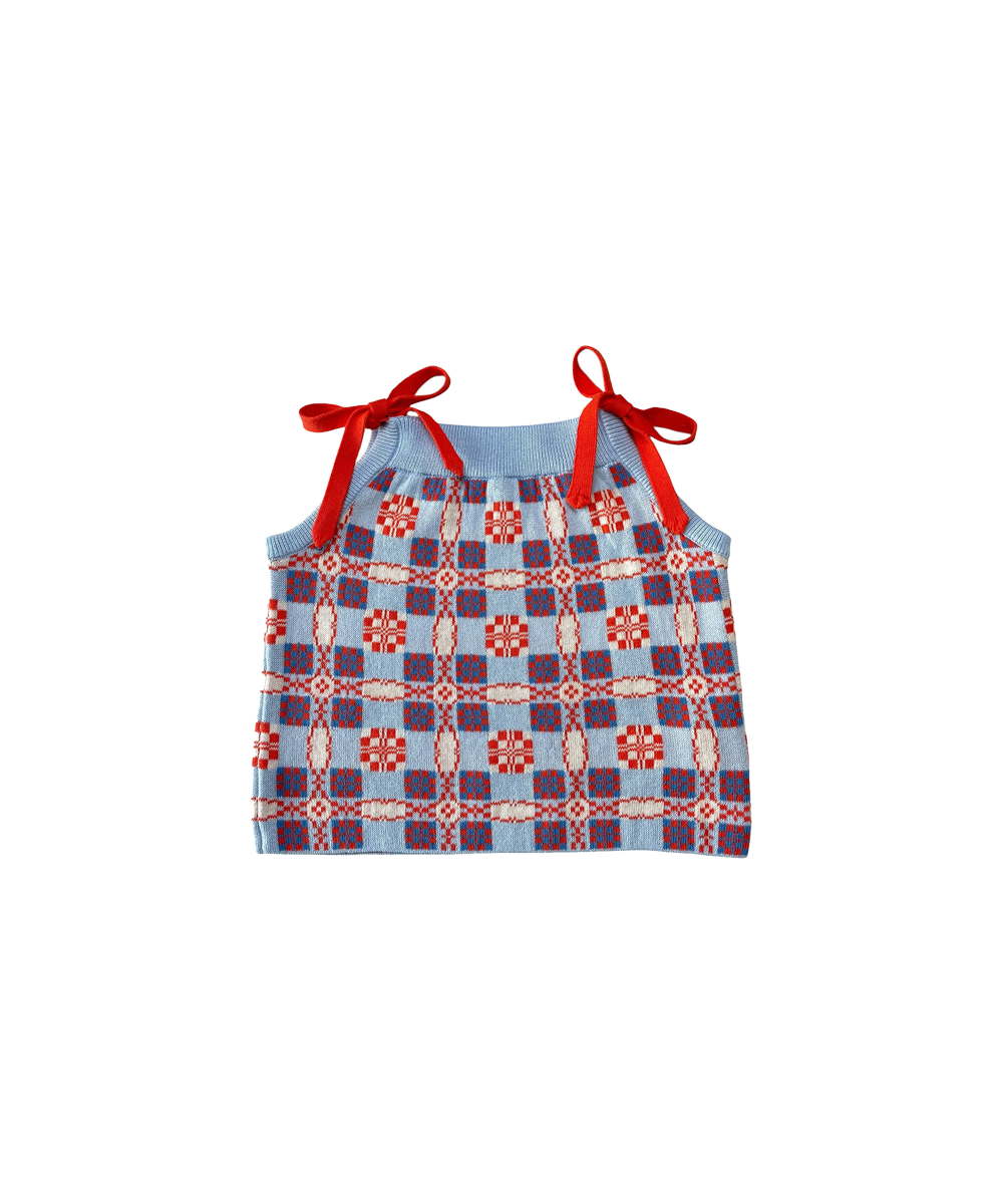 Picnic Vest - Cornflower  - Organic Cotton