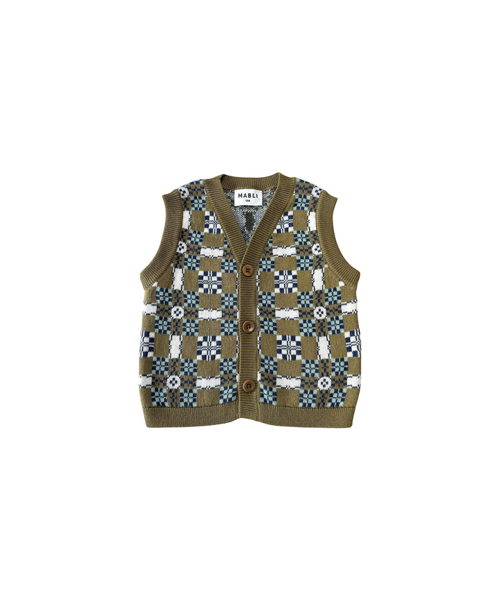 Picnic Waistcoat - Olive  - Organic Cotton