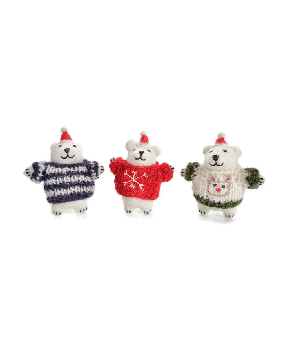 Amica Polar Bear in Jumper Trio
