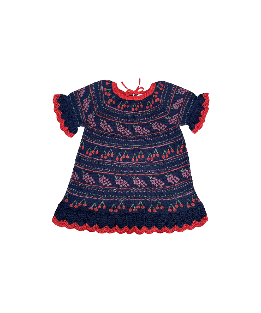 Mio Dress - Navy  - Organic Cotton &amp; Cashmere