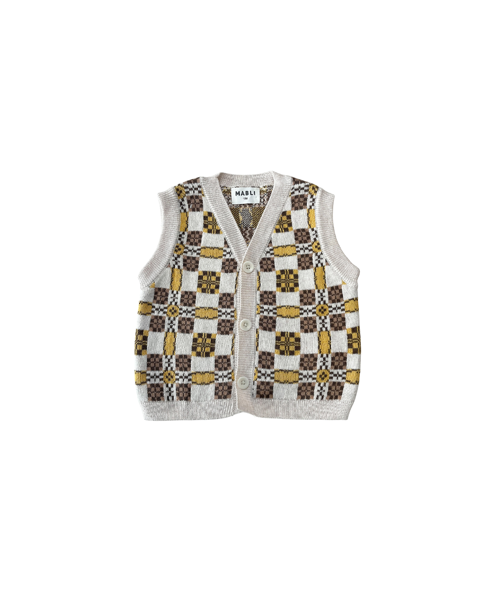 Picnic Waistcoat - Latte  - Organic Cotton