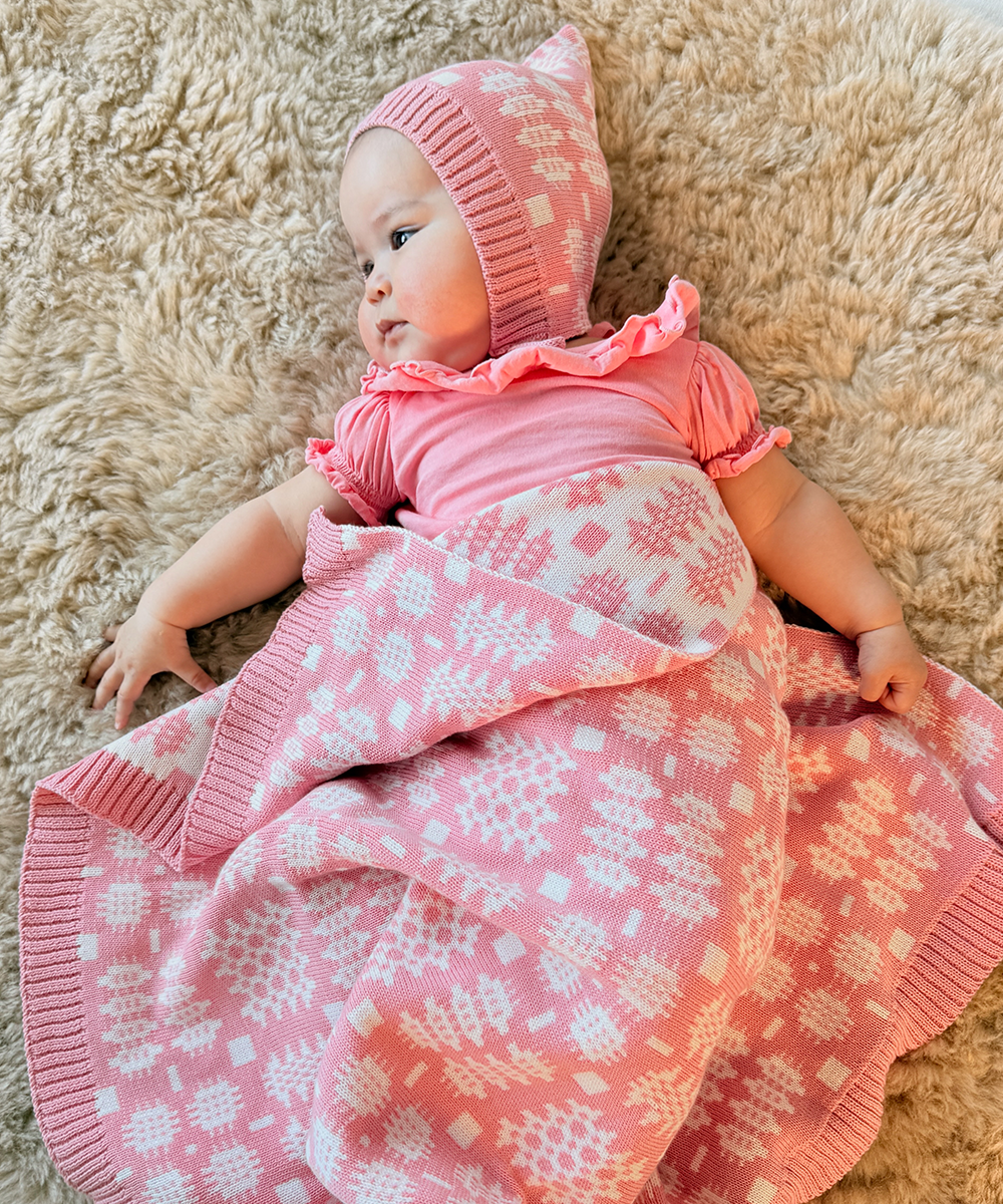 Carthen Bonnet in Organic Cotton - Flamingo Pink