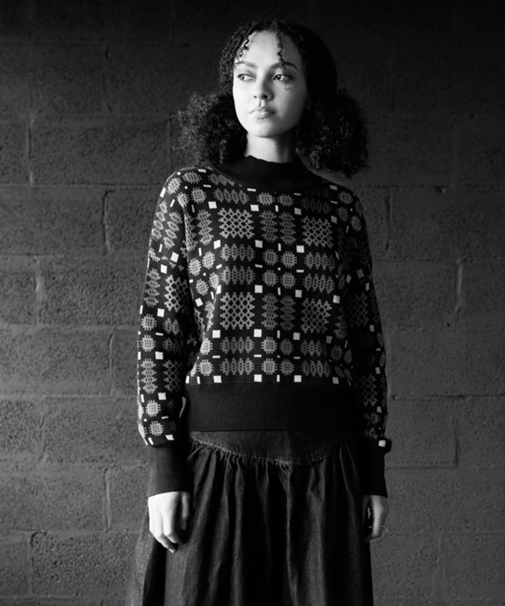 Carthen Neat Merino Pullover - Night Forest