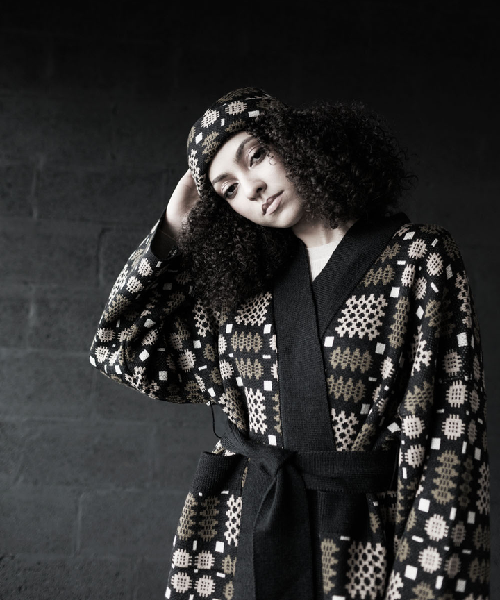 Carthen Merino Wrap Cardigan - Night Forest