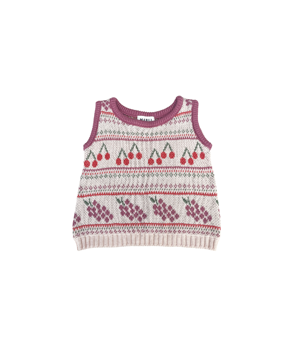 Mio Vest - Pearl  - Organic Cotton &amp; Cashmere