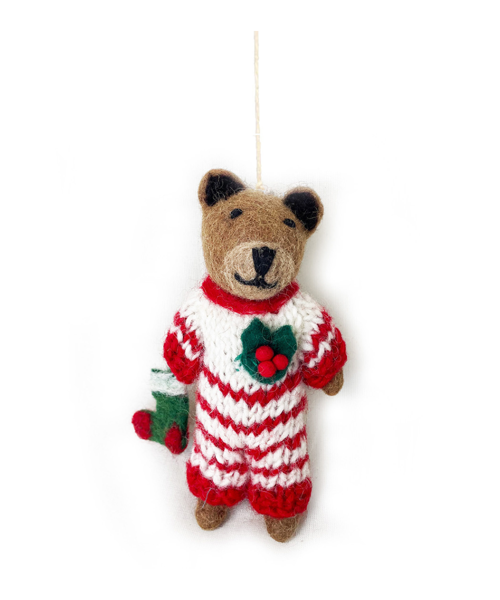 Amica Brown Bear in Onesie Decoration