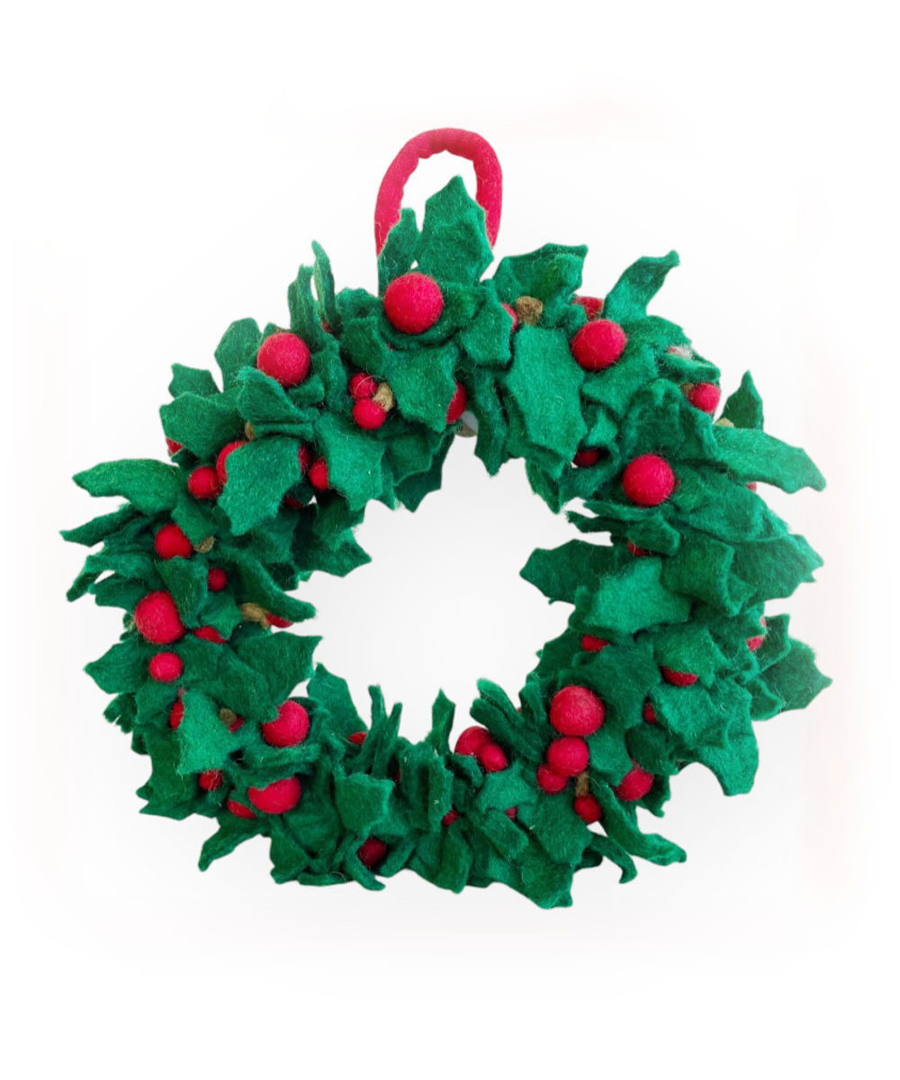 Amica Felt Holly Wreath