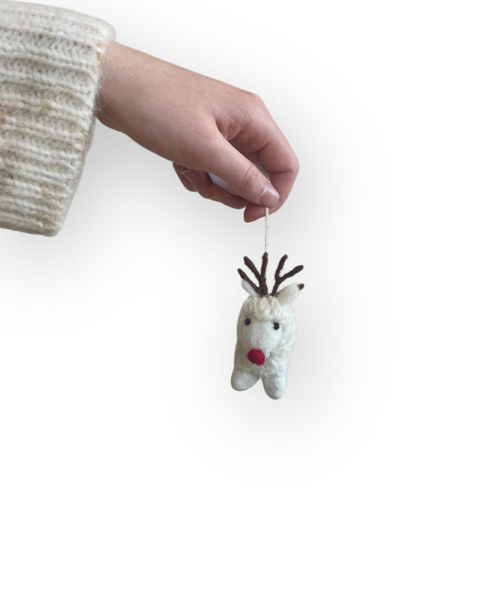 Amica Christmas Sheep with Antlers Decoration
