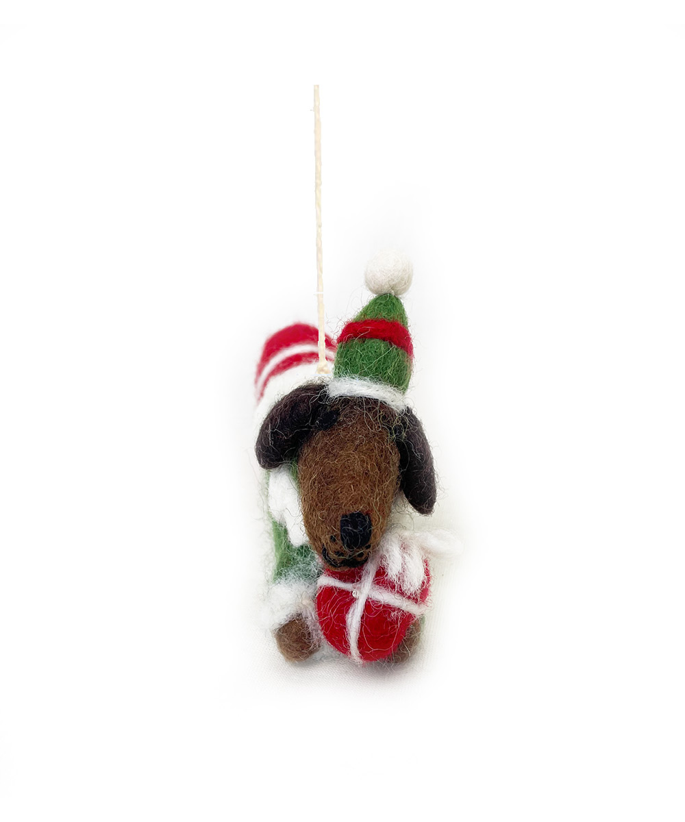 Amica Elf Sausage Dog Decoration