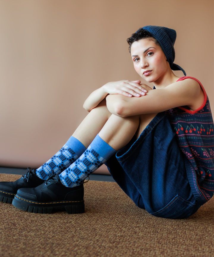 Carthen Socks - Chambray Blue