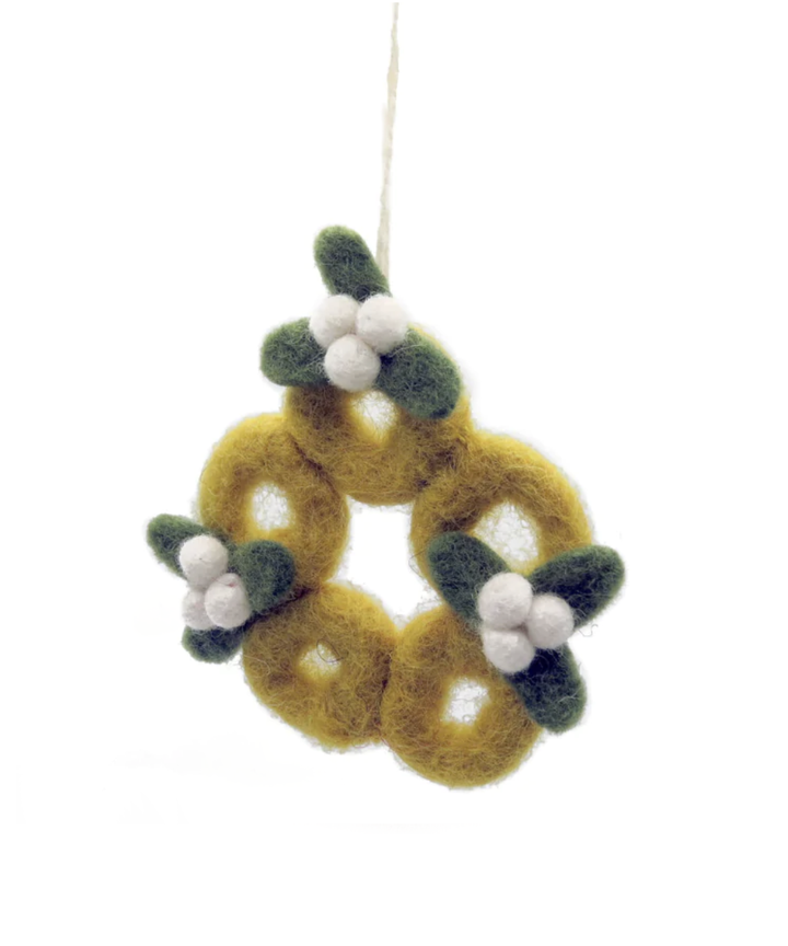 Amica Felt Mini Five Golden Rings Decoration