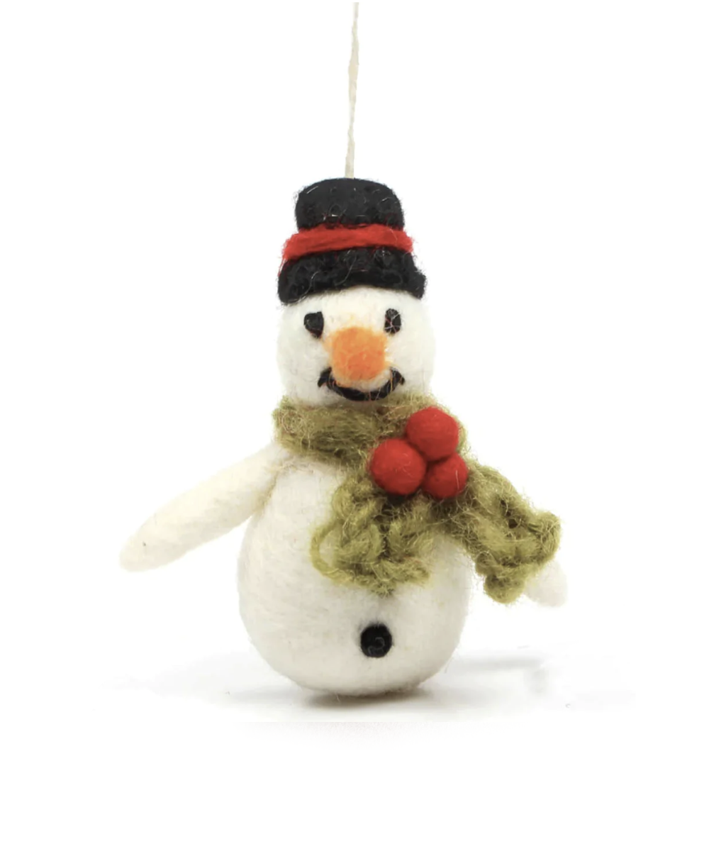 Amica Felt Mini Snowman Decoration