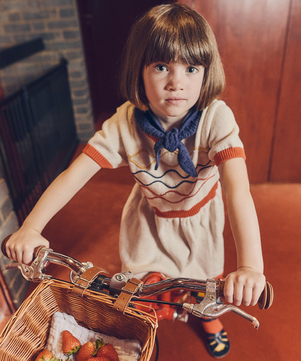 Bay Dress - Shell/Pomegranate  - Organic Cotton