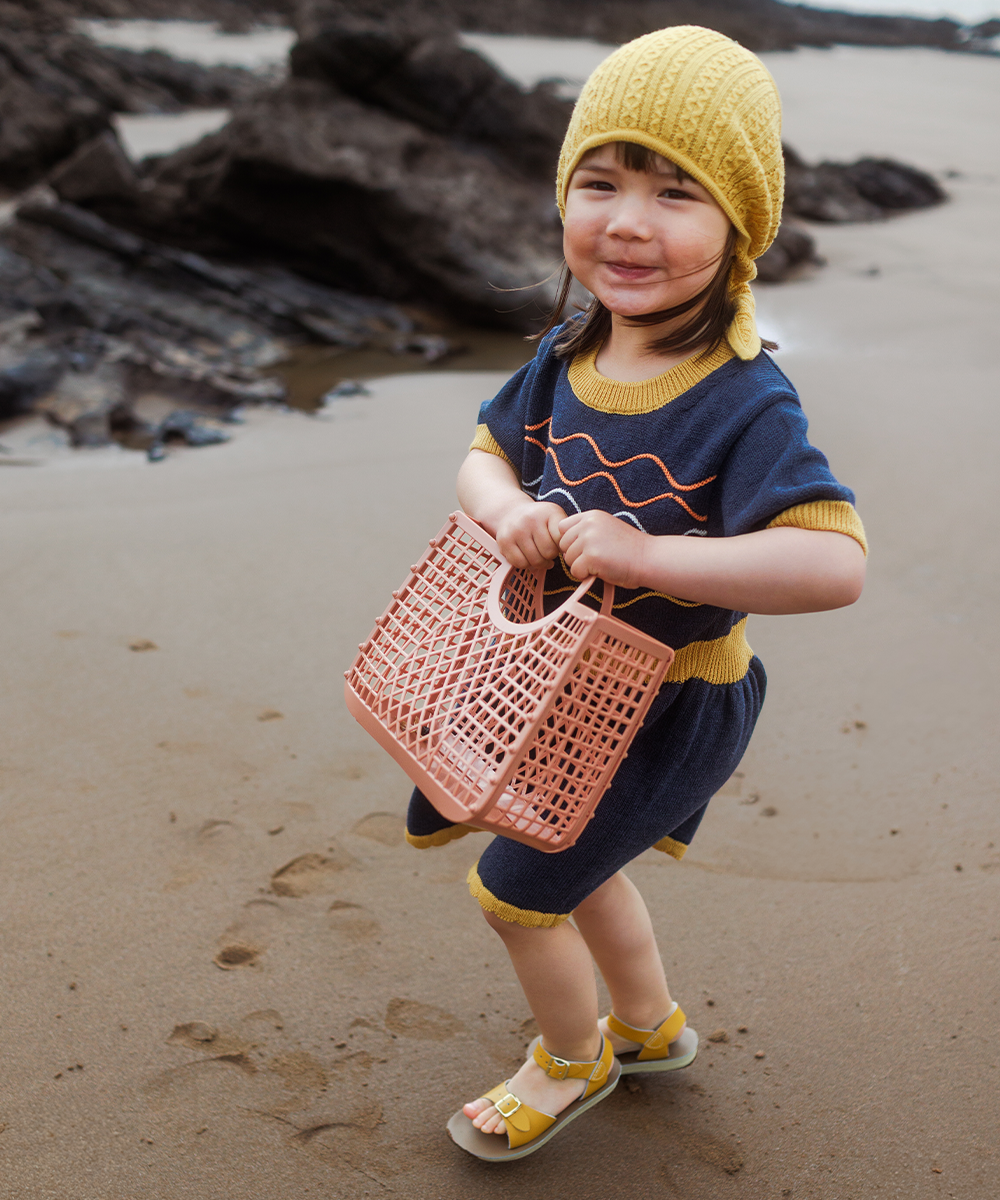 Bay Dress - Denim/Maize  - Organic Cotton
