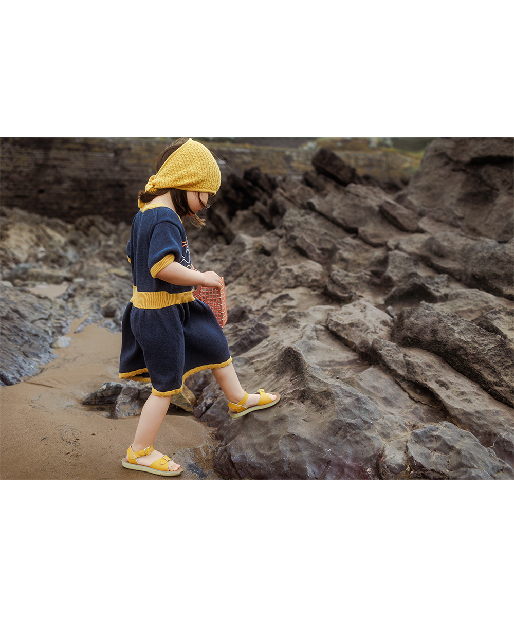 Bay Dress - Denim/Maize  - Organic Cotton