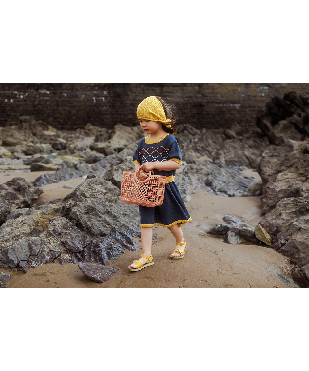 Bay Dress - Denim/Maize  - Organic Cotton