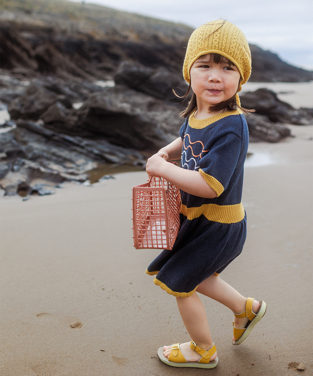 Bay Dress - Denim/Maize  - Organic Cotton