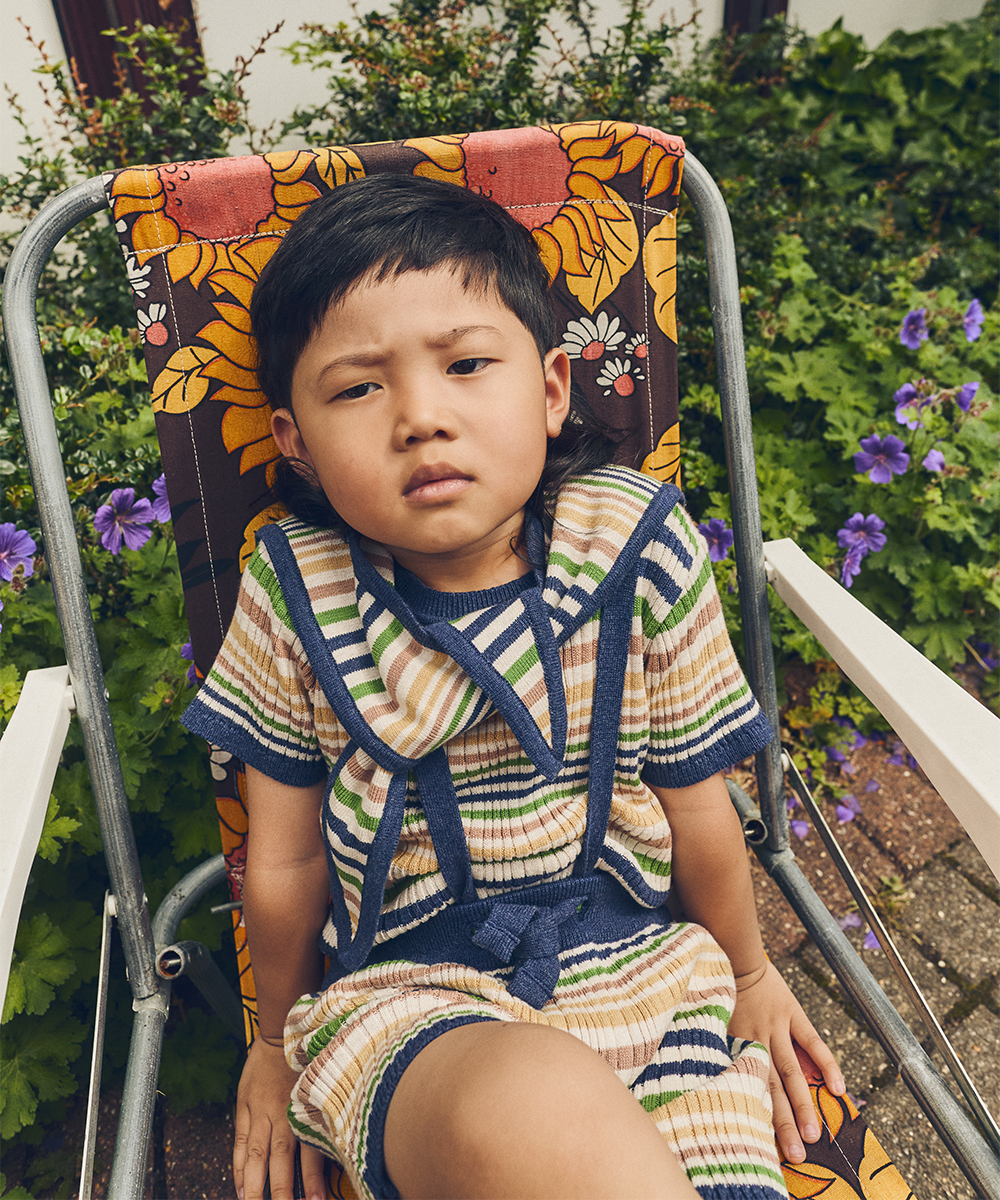 Caravan Tee - Nautical Stripe  - Organic Cotton
