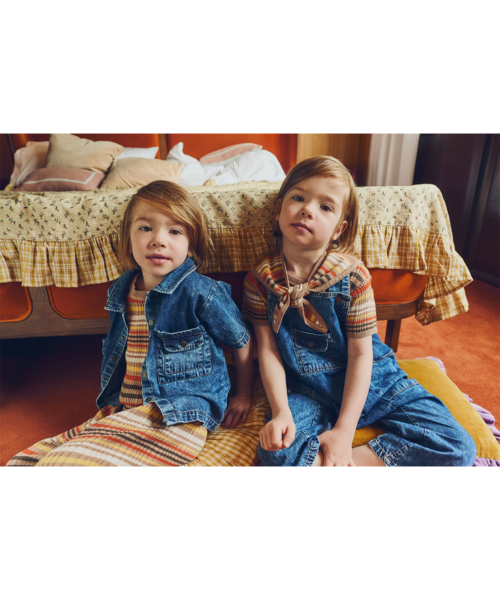 Caravan Vest - Coach Seat Stripe  - Organic Cotton