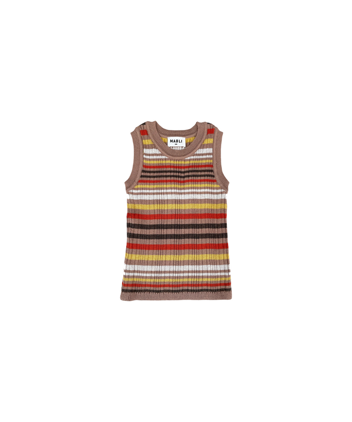 Caravan Vest - Coach Seat Stripe  - Organic Cotton