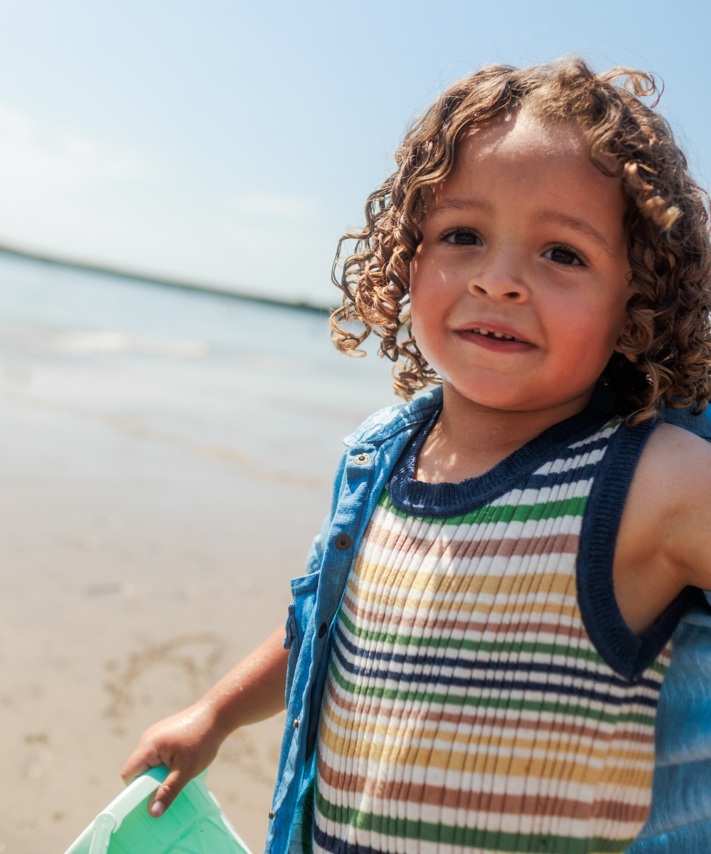 Caravan Vest - Nautical Stripe  - Organic Cotton