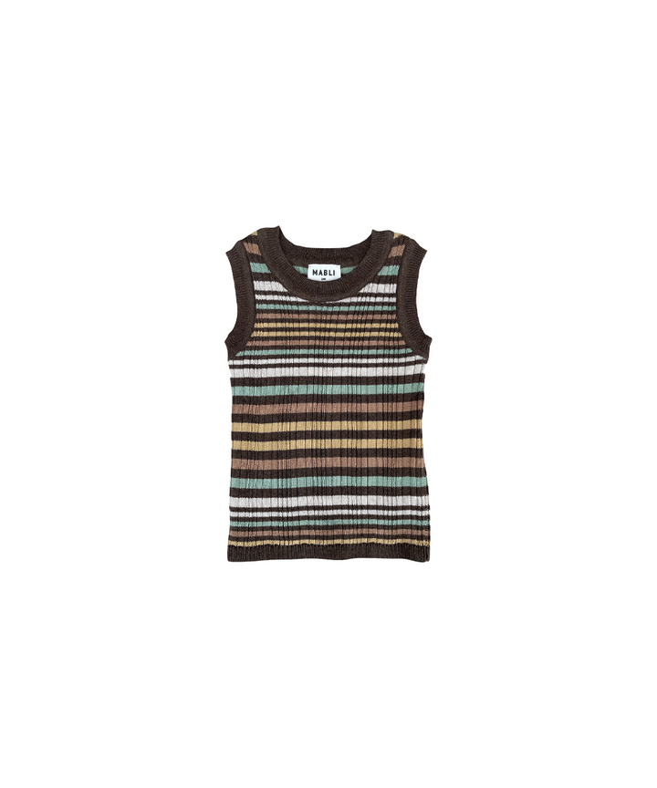 Caravan Vest - Tree House Stripe  - Organic Cotton