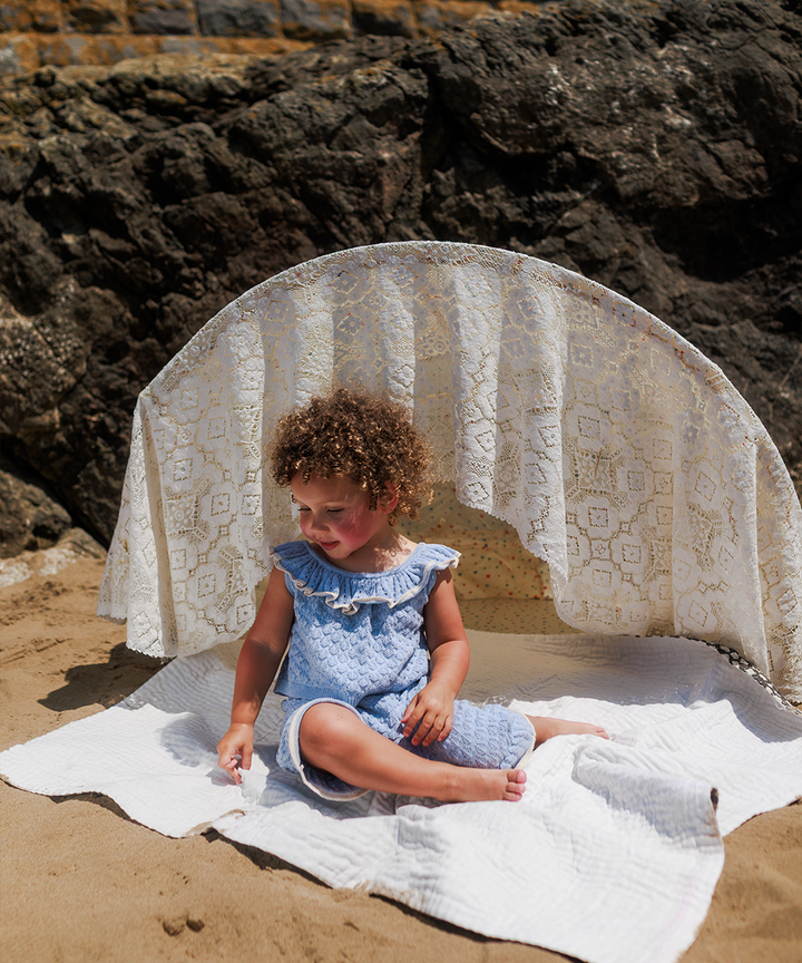 Elena Vest + Bloomers Set - Light Chambray