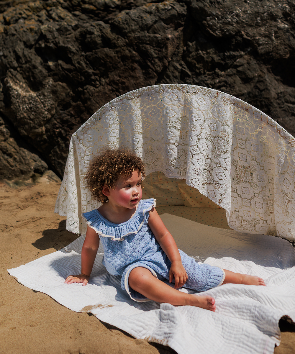 Elena Vest + Bloomers Set - Light Chambray