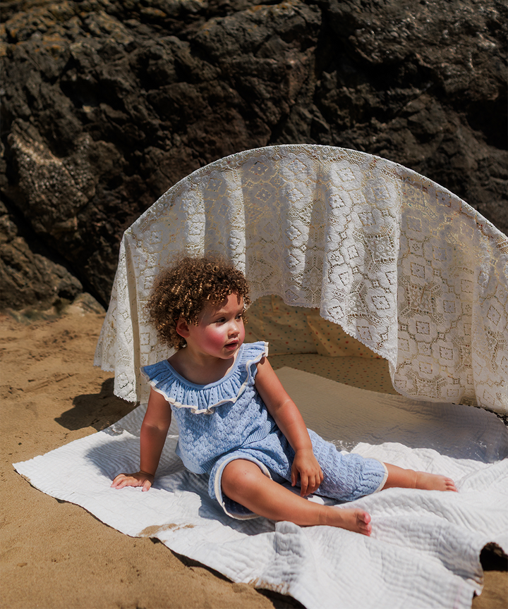 Elena Vest + Bloomers Set - Light Chambray