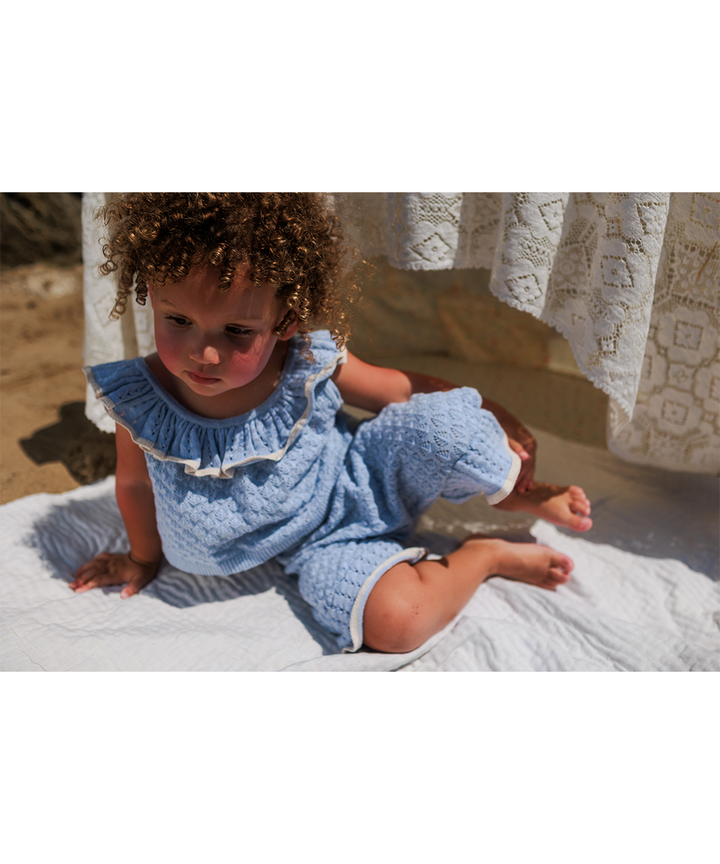 Elena Vest + Bloomers Set - Light Chambray