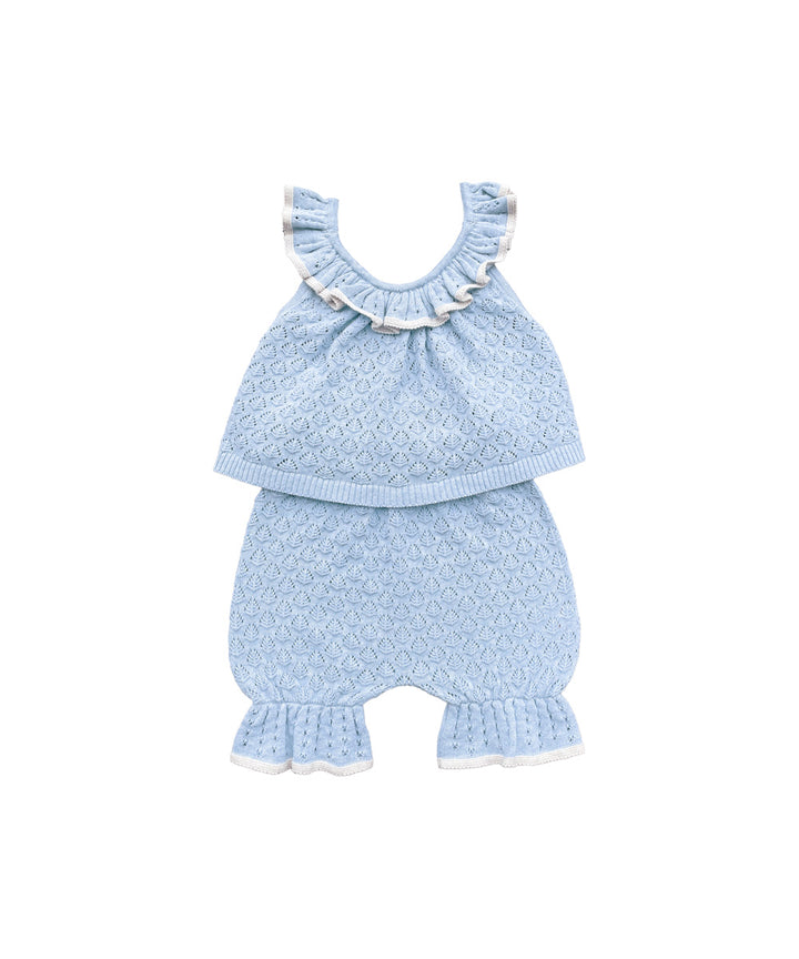 Elena Vest + Bloomers Set - Light Chambray
