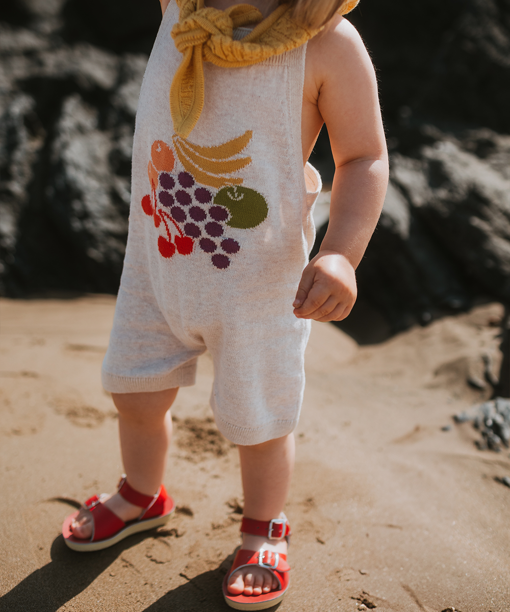 Fruit Bowl Romper - Shell  - Organic Cotton