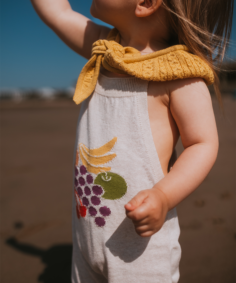 Fruit Bowl Romper - Shell  - Organic Cotton