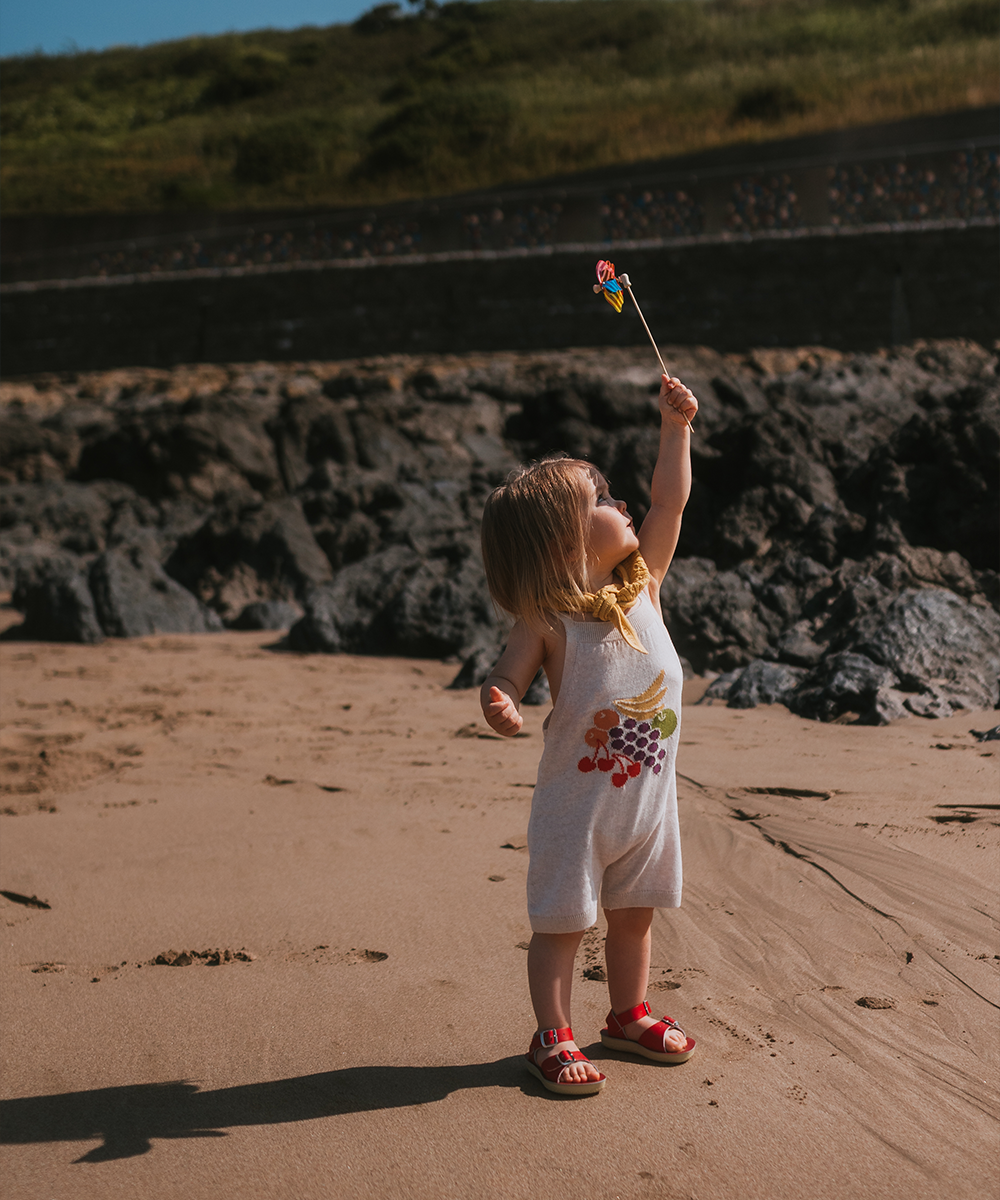 Fruit Bowl Romper - Shell  - Organic Cotton