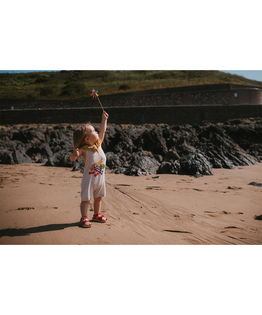 Fruit Bowl Romper - Shell  - Organic Cotton