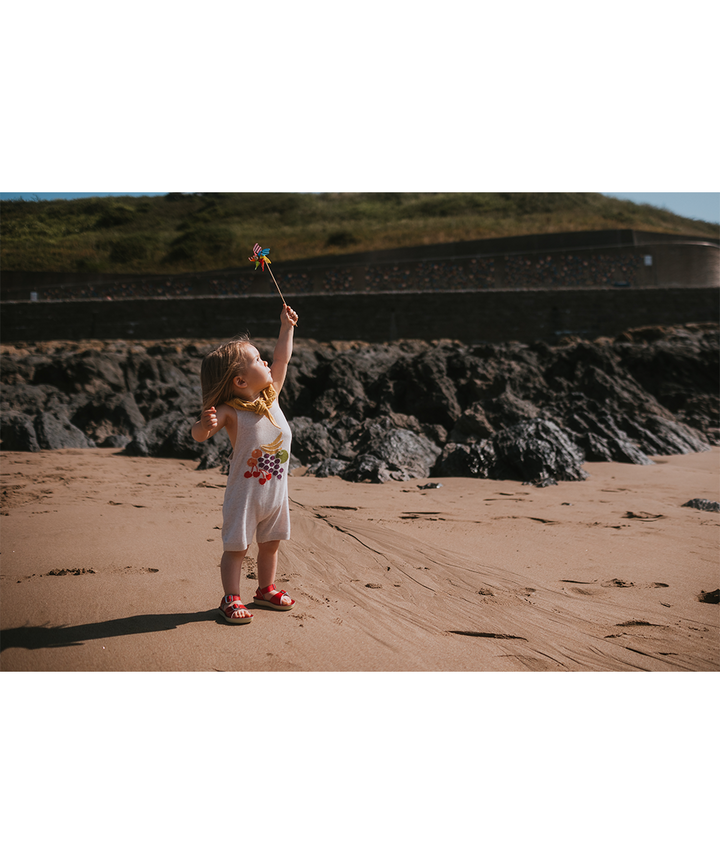Fruit Bowl Romper - Shell  - Organic Cotton