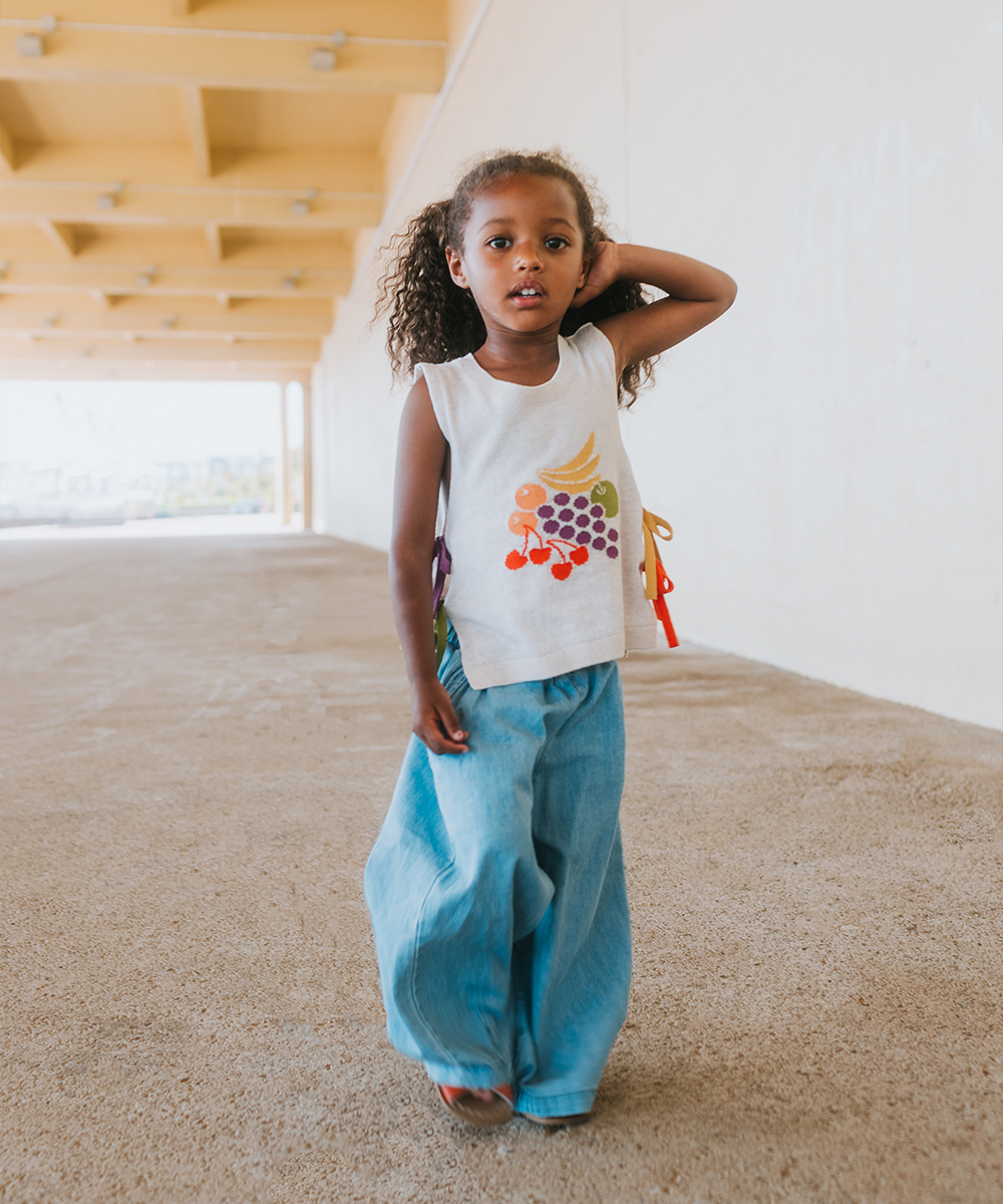Fruit Bowl Vest - Shell  - Organic Cotton
