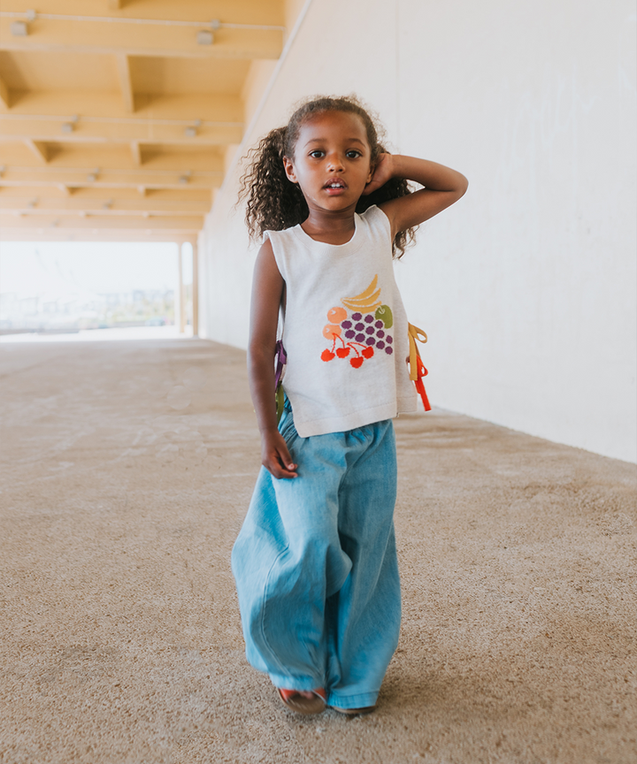 Fruit Bowl Vest - Shell  - Organic Cotton