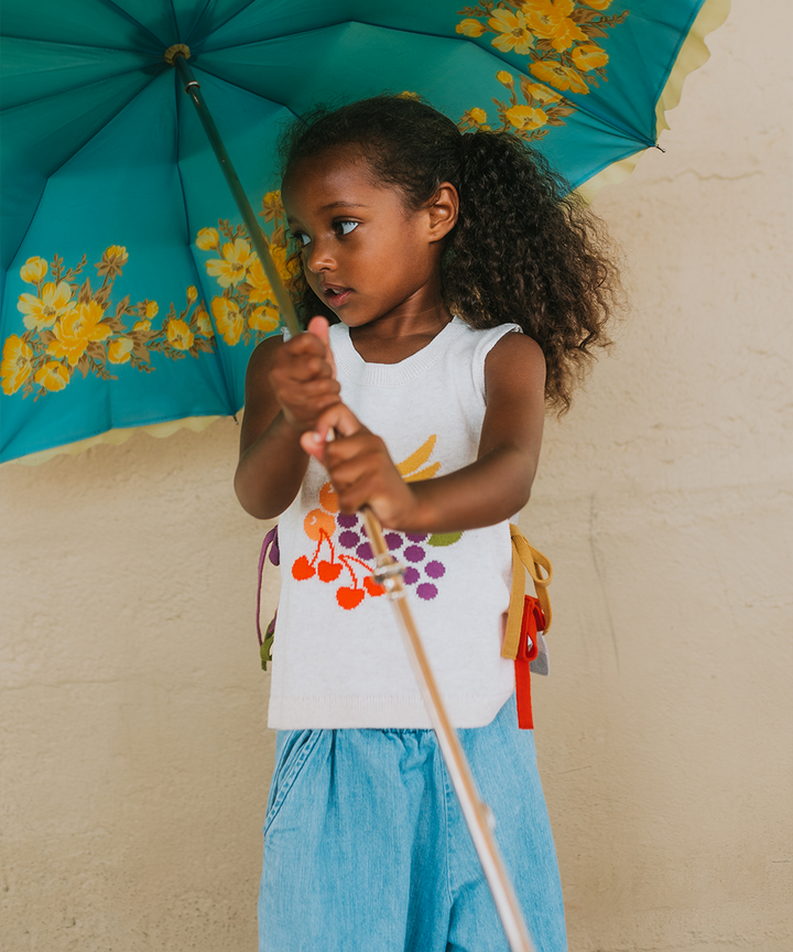 Fruit Bowl Vest - Shell  - Organic Cotton