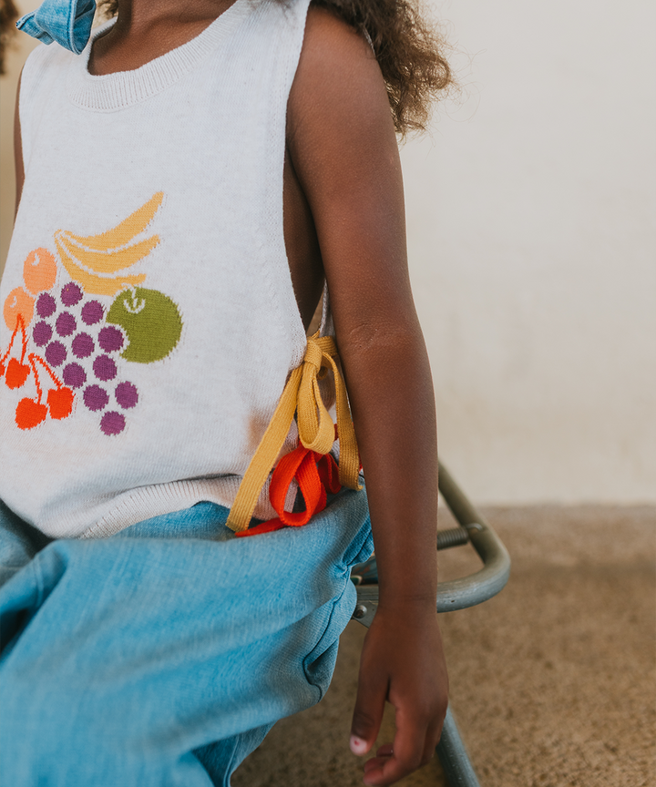 Fruit Bowl Vest - Shell  - Organic Cotton