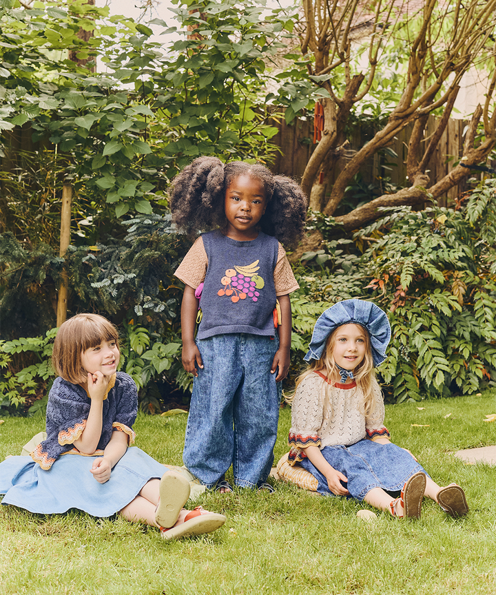 Marine Tee - Denim Melange  - Organic Cotton