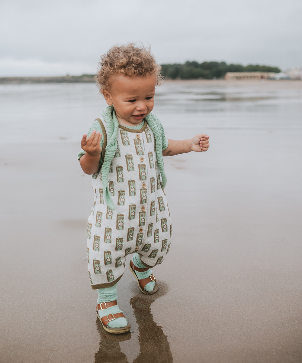 Juice Box Romper - Green Apple
