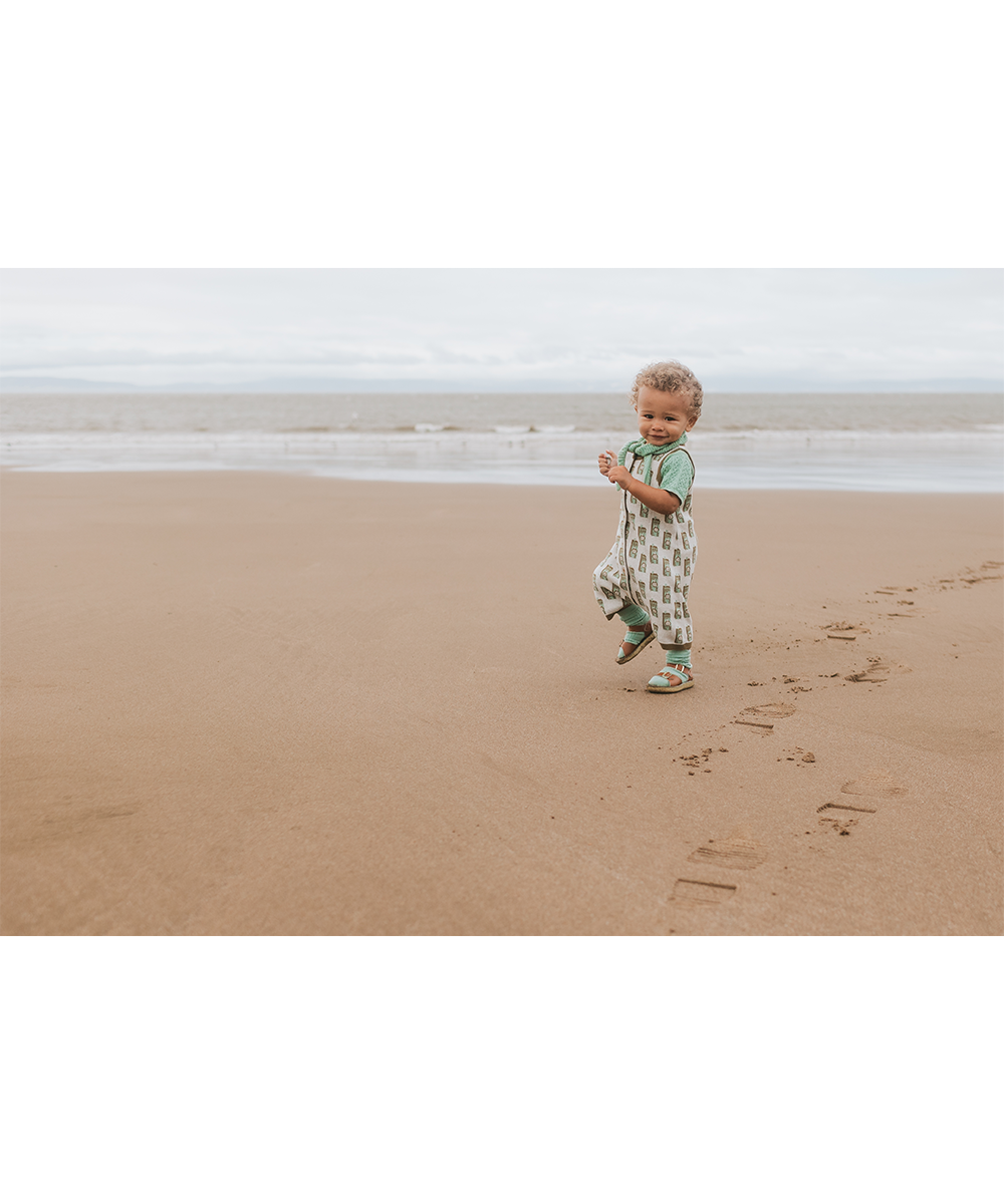 Juice Box Romper - Green Apple