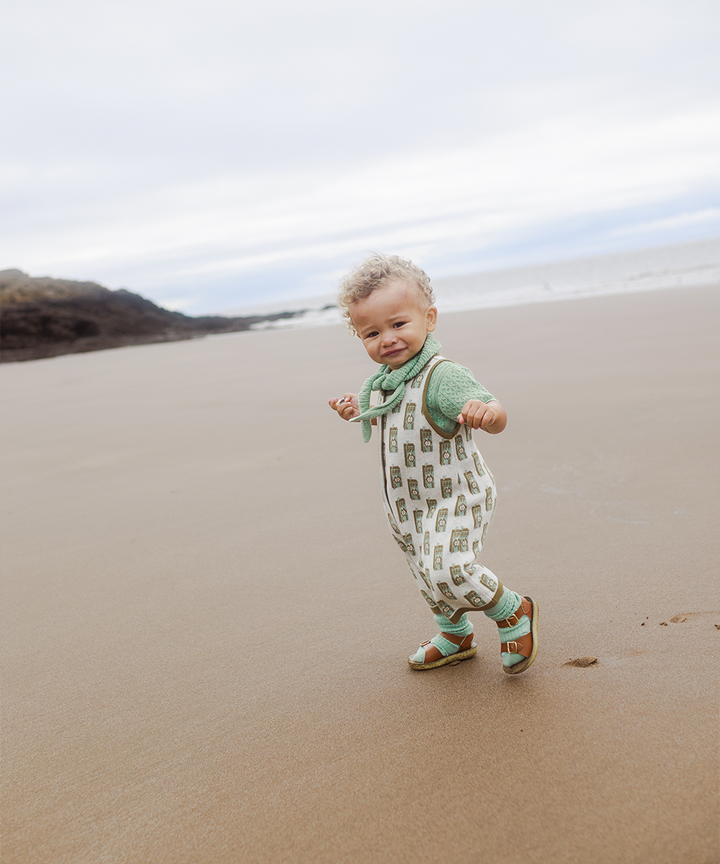 Juice Box Romper - Green Apple