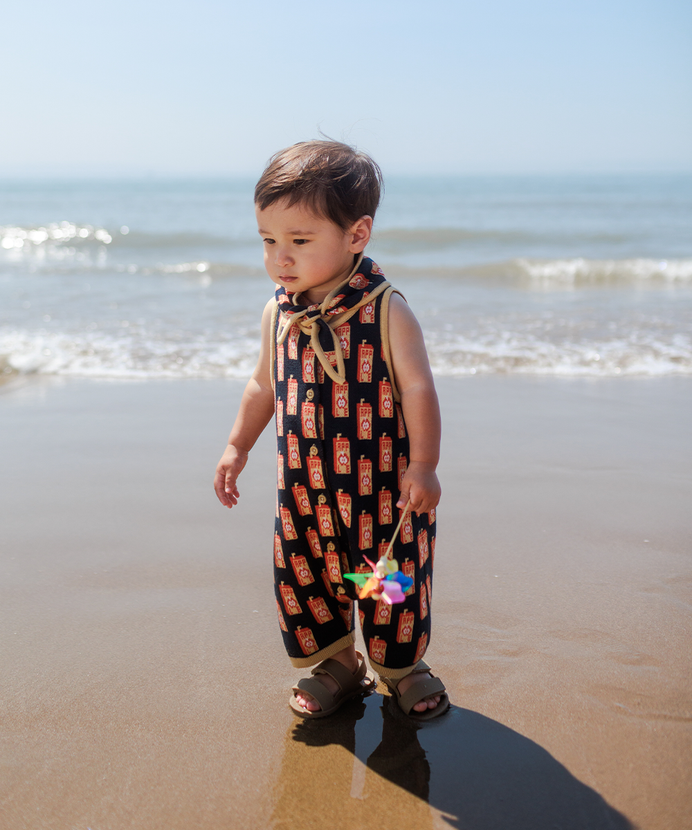Juice Box Romper - Red Apple