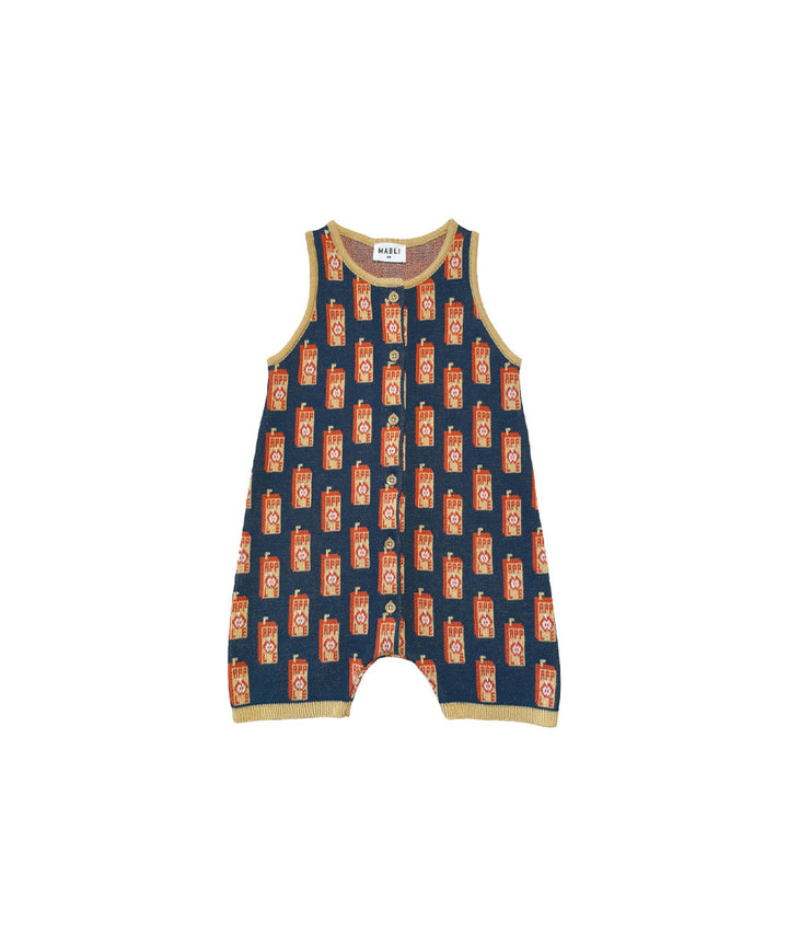 Juice Box Romper - Red Apple