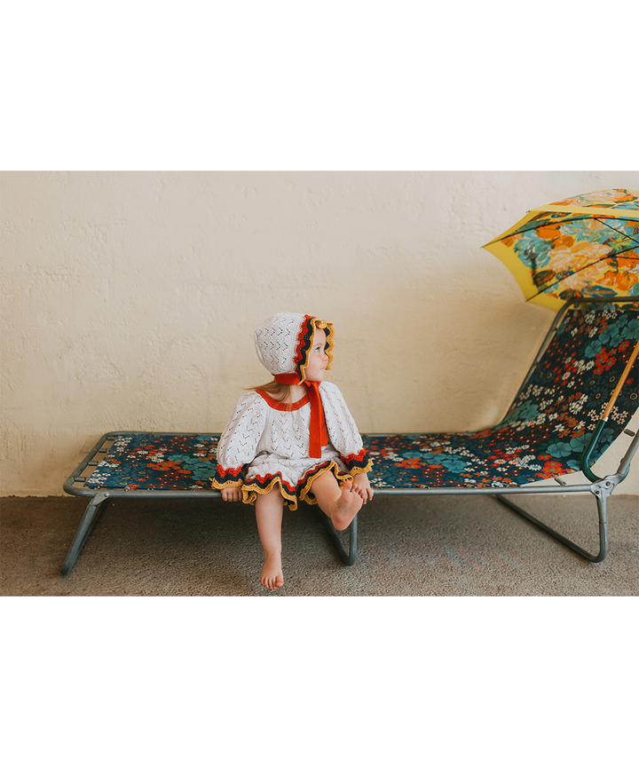 Marine Romper - Shell Melange  - Organic Cotton